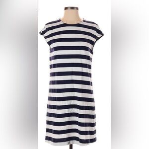 Mark D. Sikes blue and white striped minidress